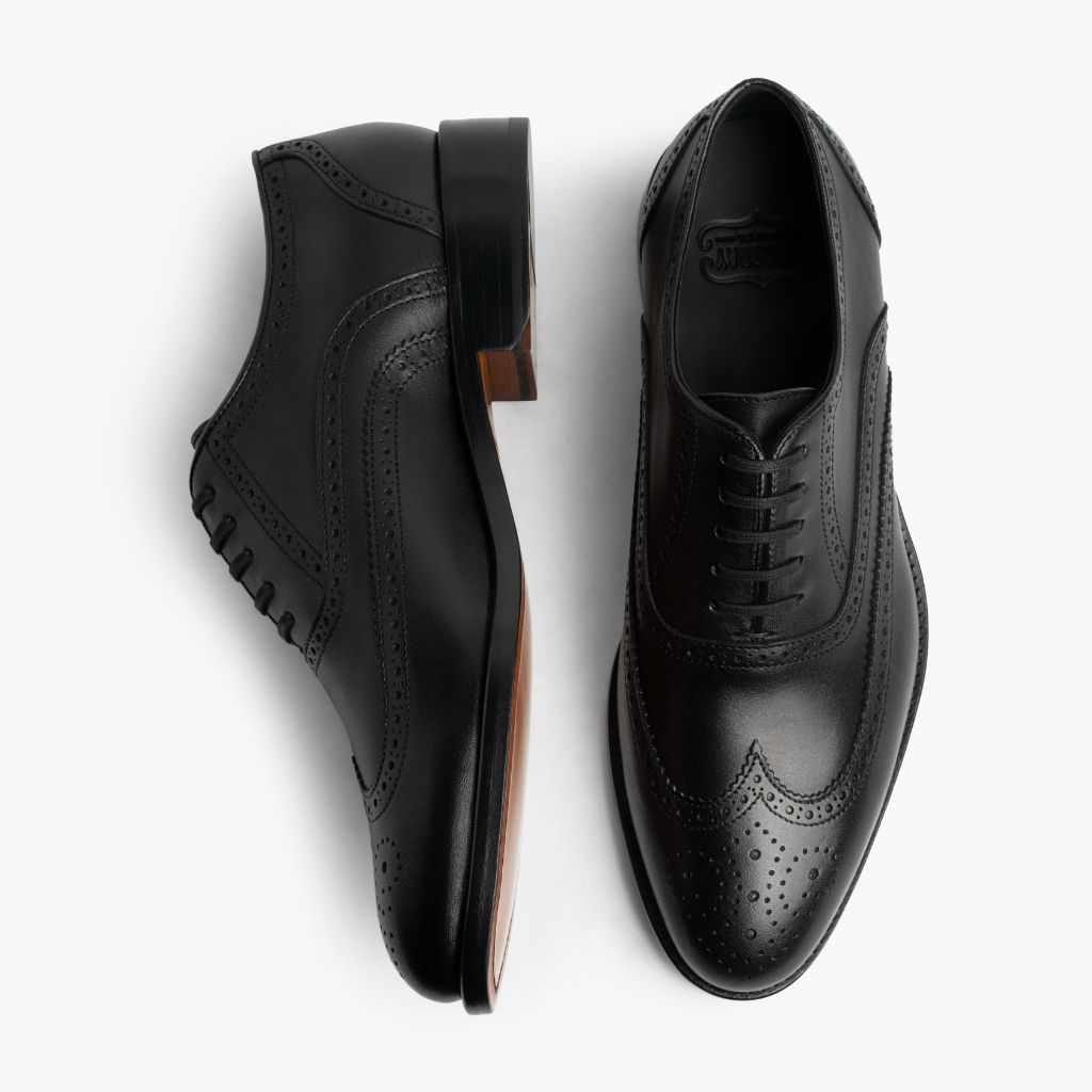 Aviator Zwart Leren loafers voor Heren - Zijaanzicht met ergonomische mouwsnede