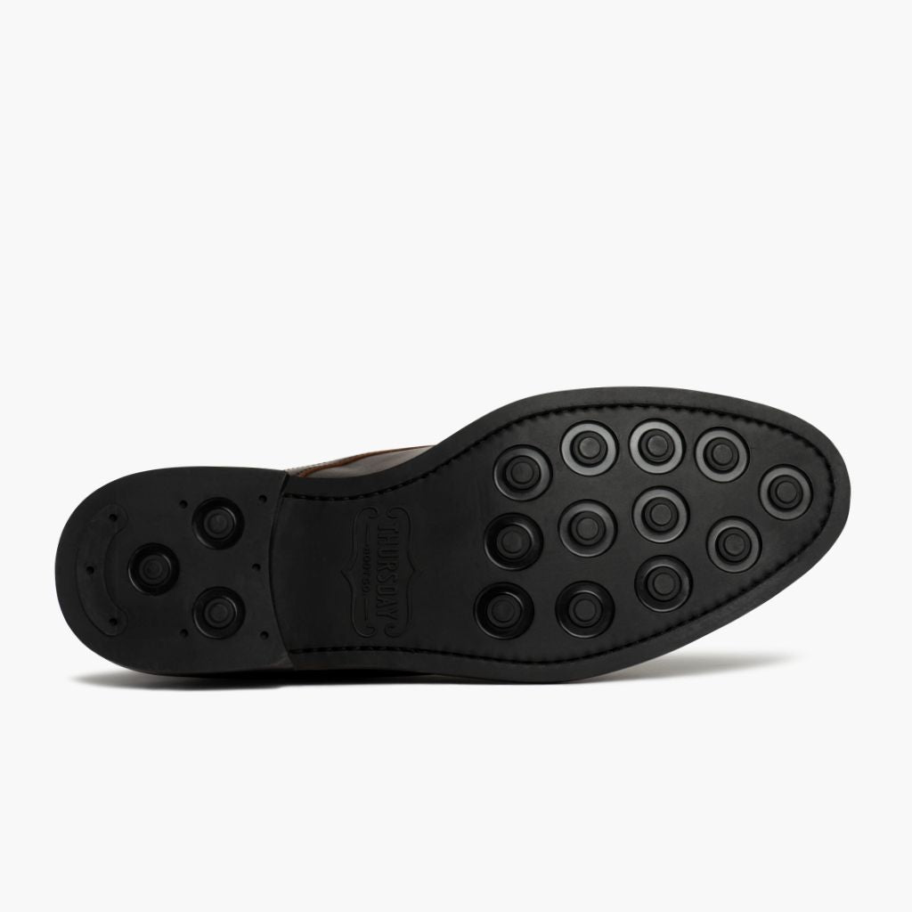 High-Traction Rubber Outsole & Lug Tread Pattern on Cadet Rich Mahogany Leren laarzen voor Heren