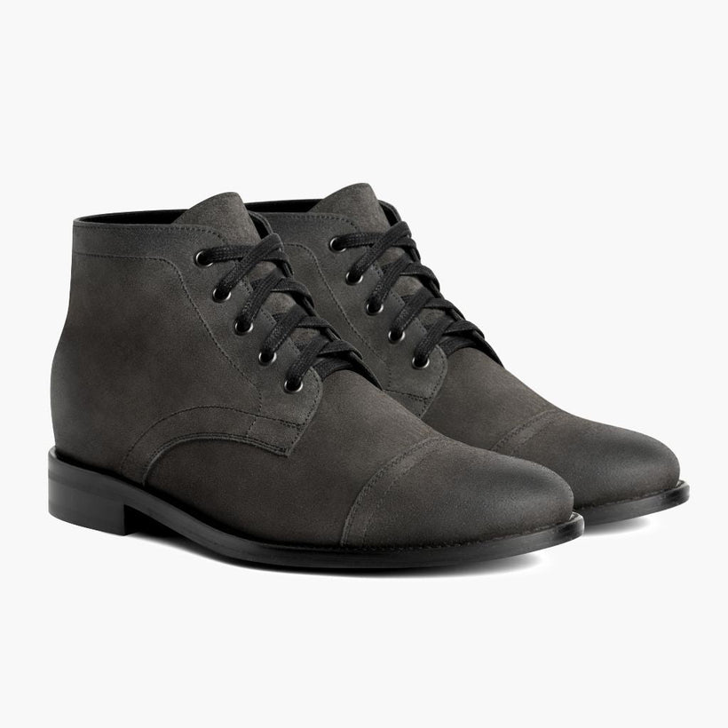 Cadet Shadow Grey Leather Boots voor Heren