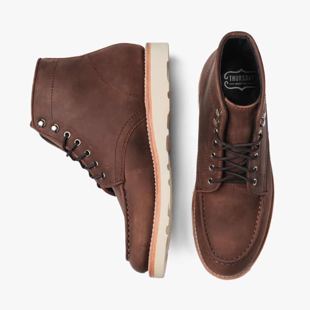 High-Traction Rubber Outsole & Lug Tread Pattern on Diplomat Arizona Adobe Leren laarzen voor Heren