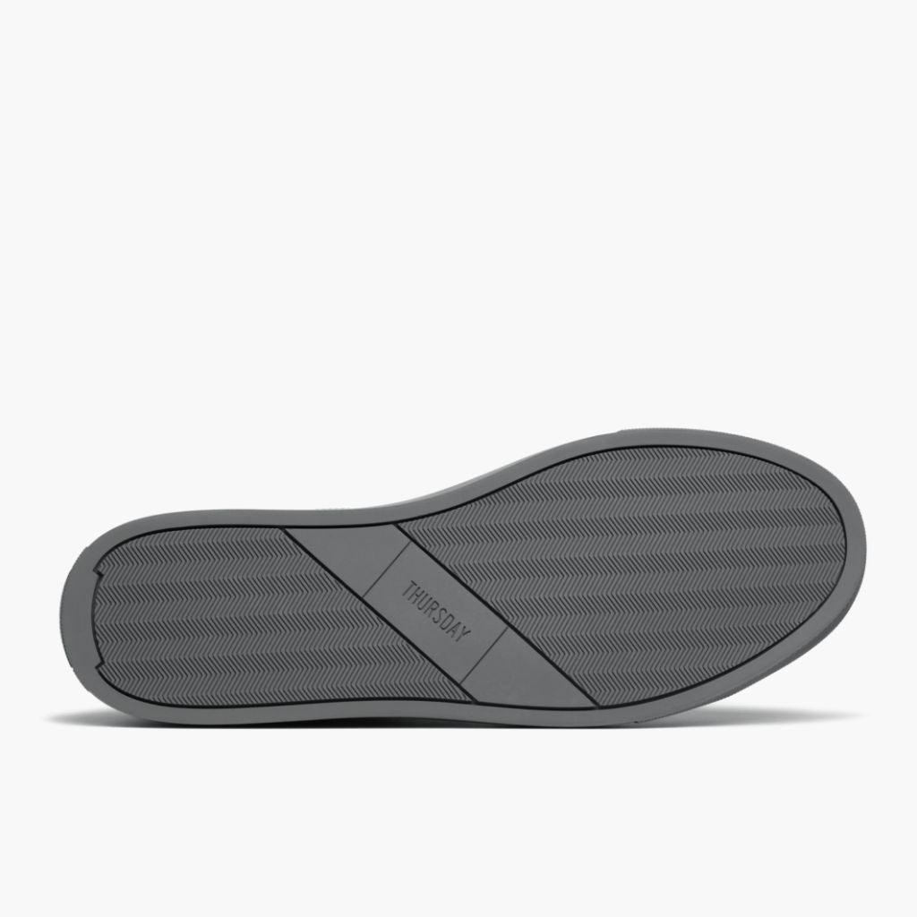 High-Traction Rubber Outsole & Lug Tread Pattern on Encore Steel Grey Leren sneakers voor Heren