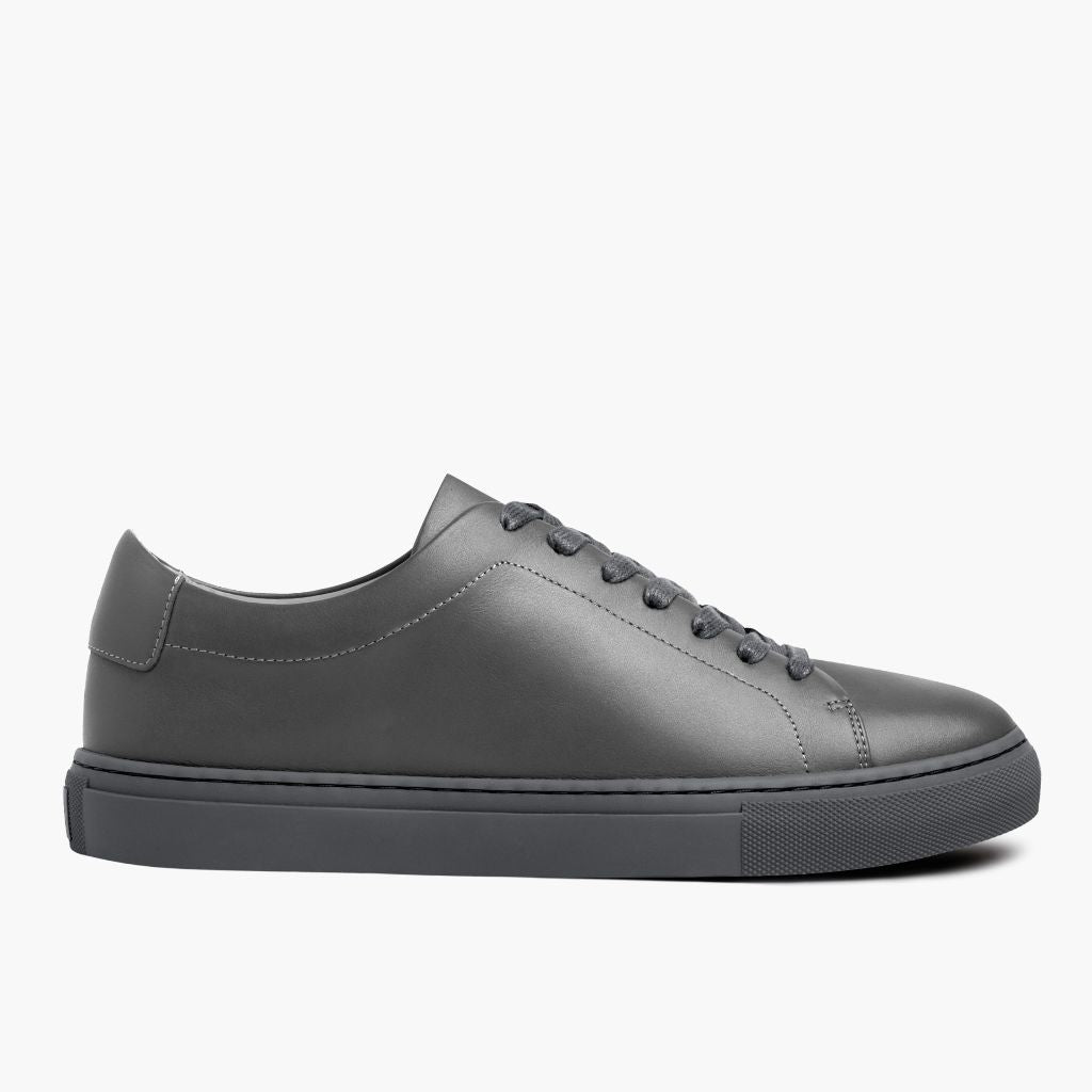 Grey Full-Grain leather Sneakers - Goodyear-welt constructie & neusdetail