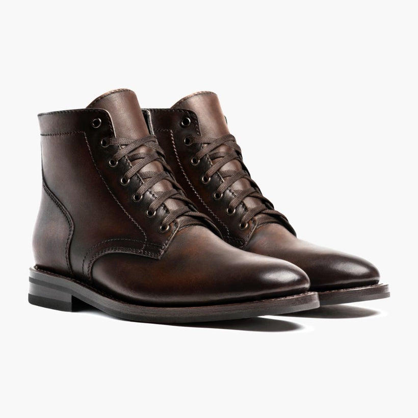 President Zwart Coffee Leather Boots voor Heren