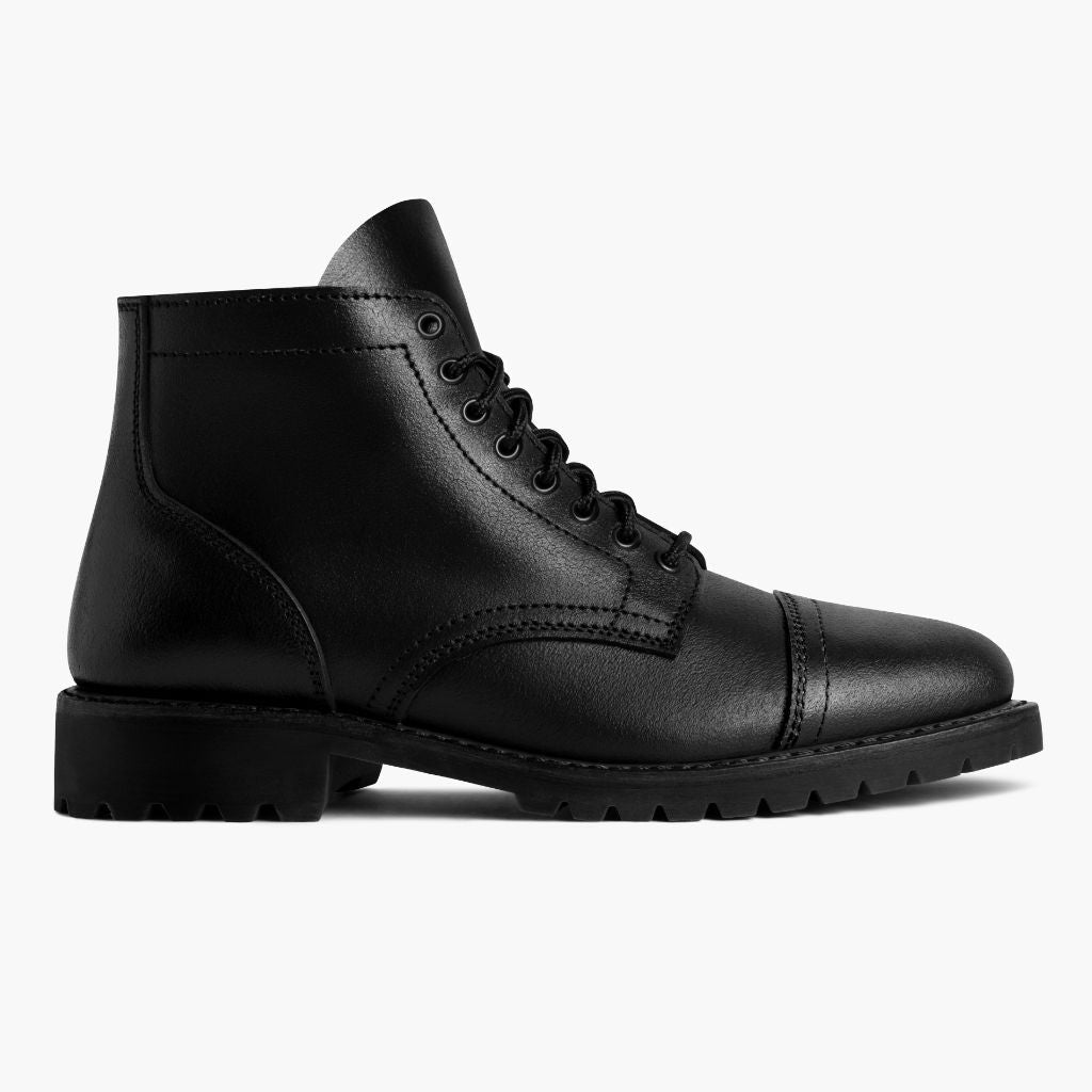 Black Full-Grain leather Boots - Goodyear-welt constructie & neusdetail