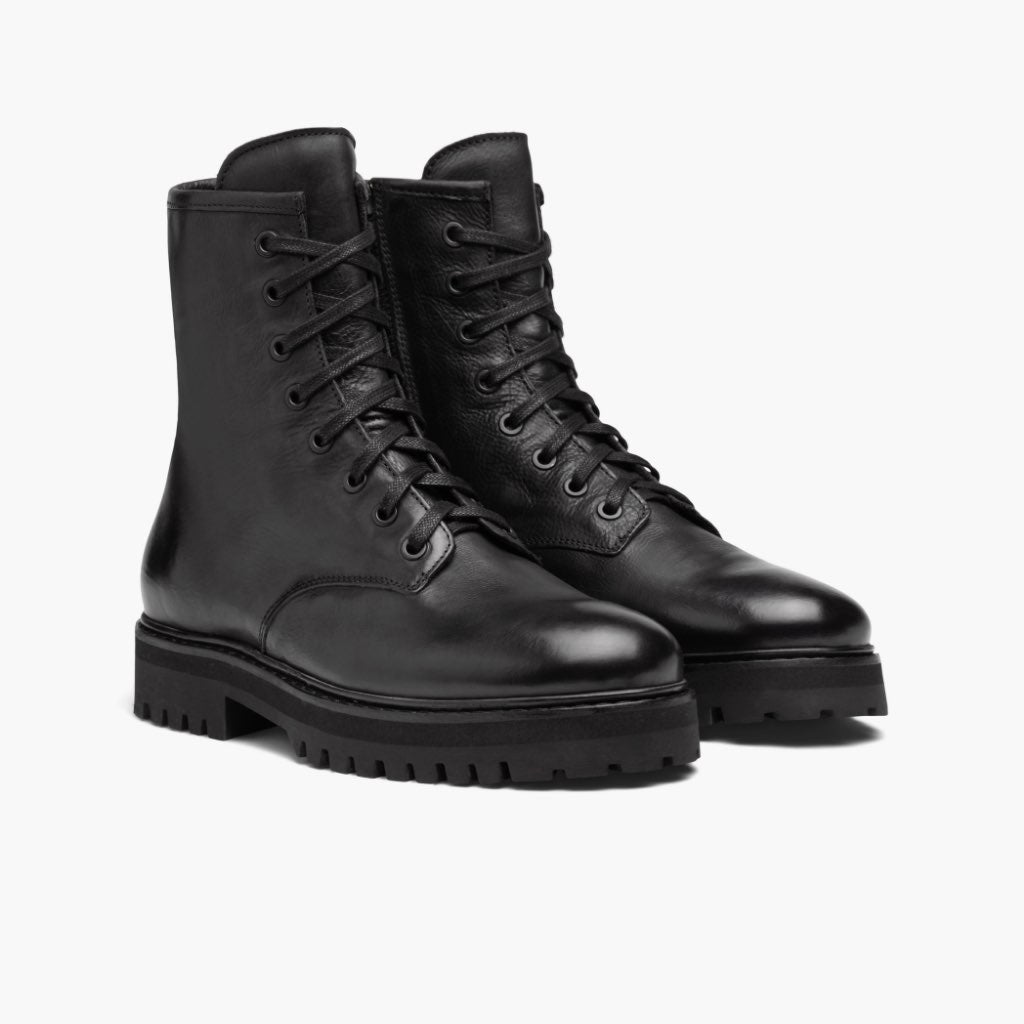 Black Full-Grain leather Boots - Goodyear-welt constructie & neusdetail