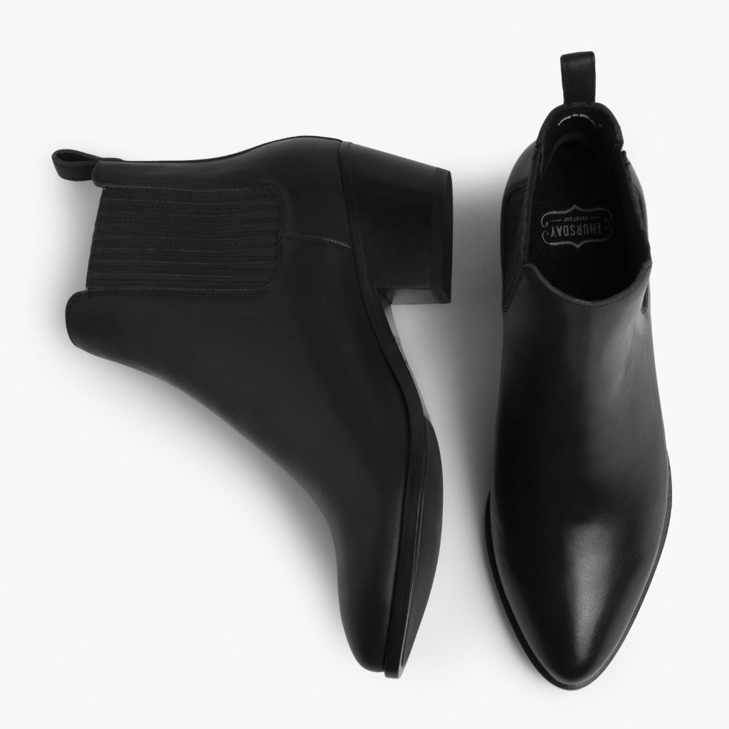 Dreamer Bootie Zwart Leren laarzen voor Dames - Versterkte hielkap & precisie dubbele stiksels