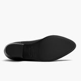 High-Traction Rubber Outsole & Lug Tread Pattern on Dreamer Bootie Black Leather Boots