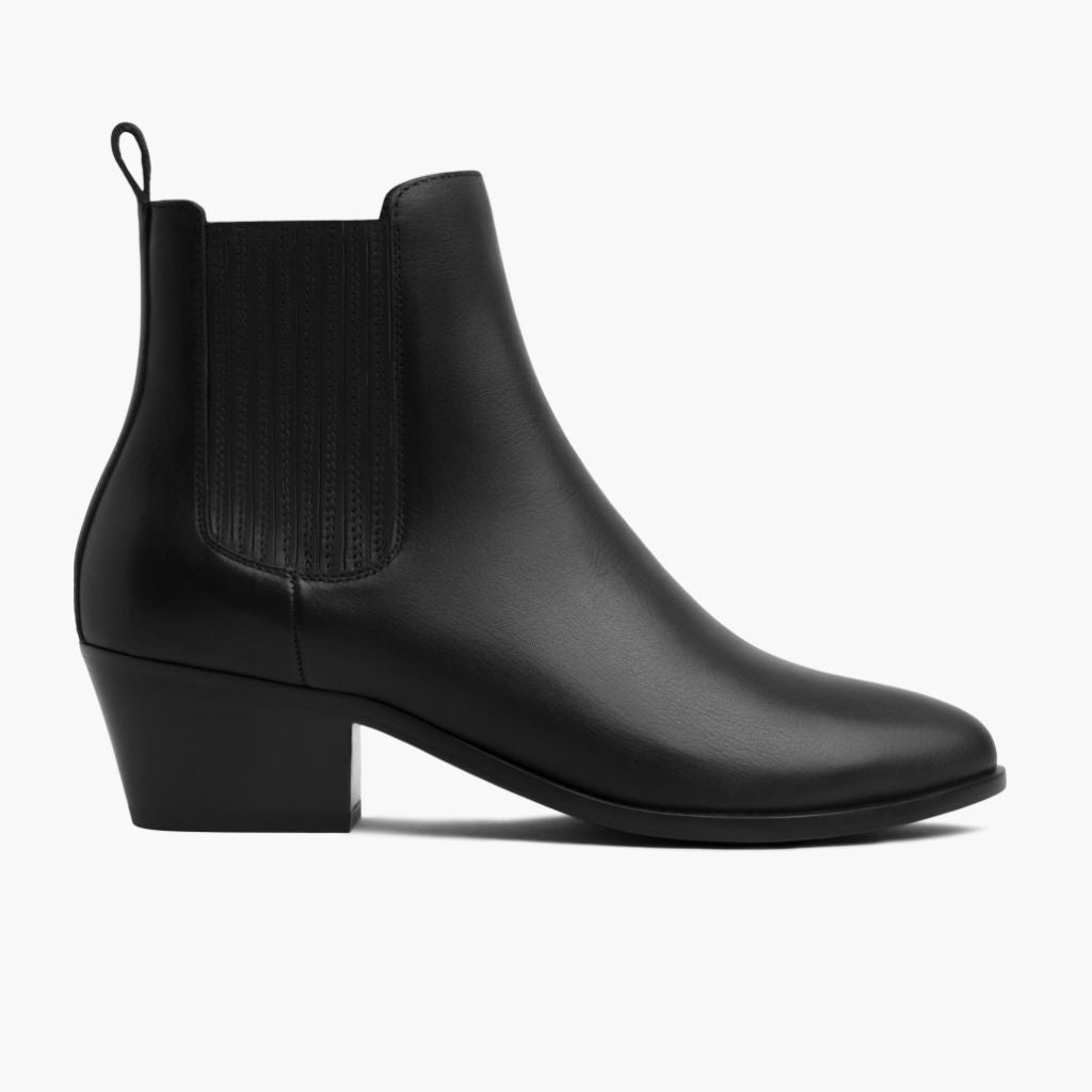 Dreamer Bootie Zwart Leren laarzen voor Dames in zwart rundleer - Zijaanzicht | Online kopen