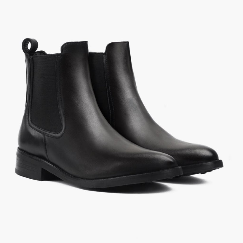 Duchess Zwart Leather Boots voor Dames