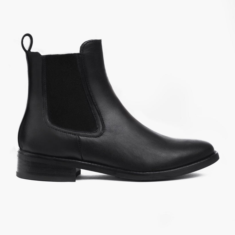 Duchess Zwart Leather Boots voor Dames