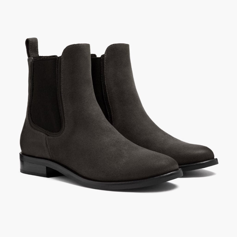Duchess Shadow Grey Leather Boots voor Dames