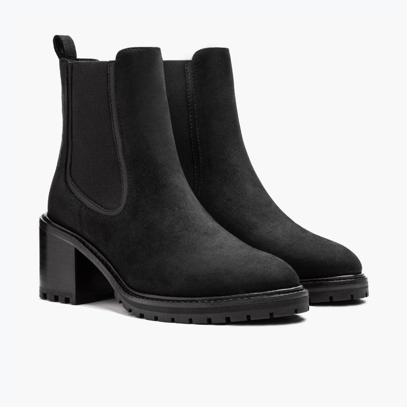 Knockout Zwart Matte Leather Boots voor Dames