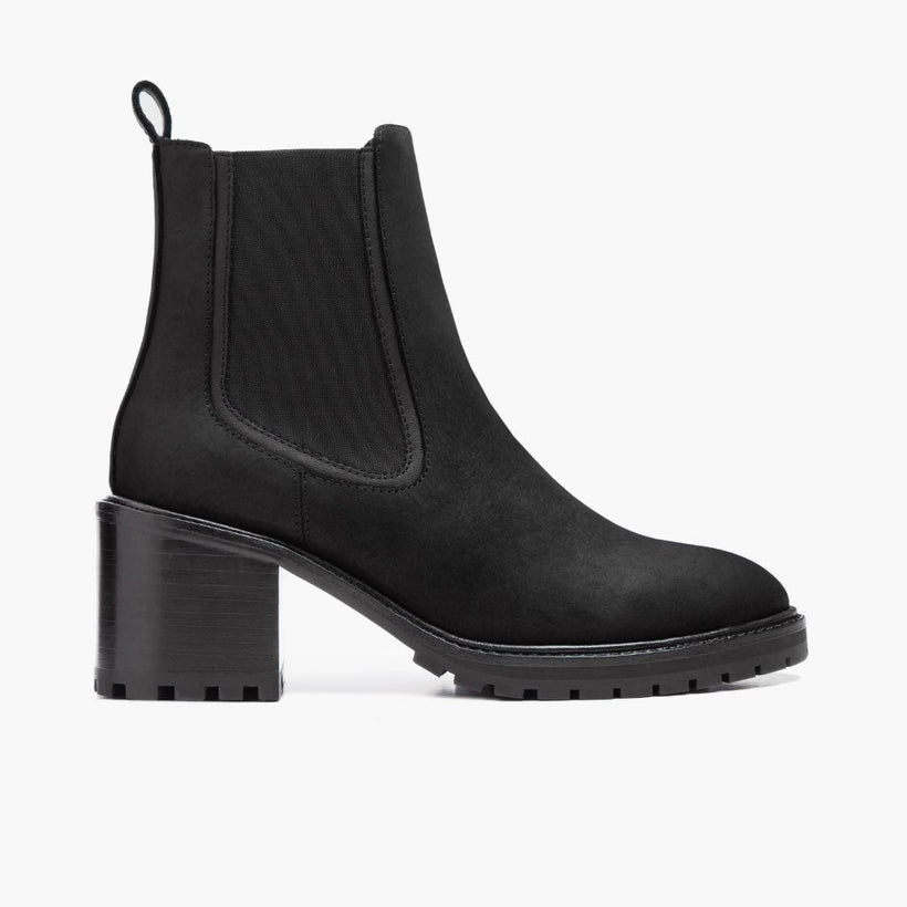 Knockout Zwart Matte Leather Boots voor Dames