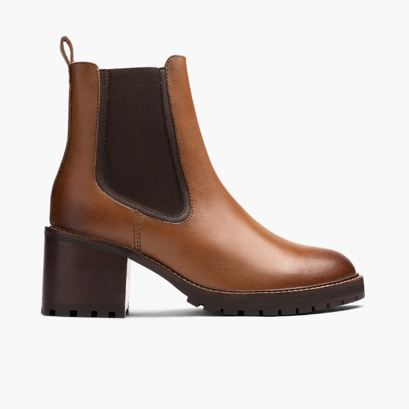 Knockout Toffee Leather Boots voor Dames