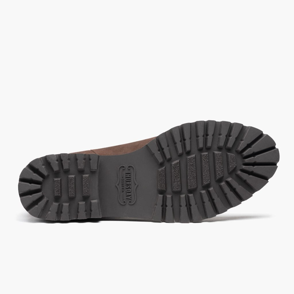 High-Traction Rubber Outsole & Lug Tread Pattern on Legend Truffle Leren laarzen voor Dames