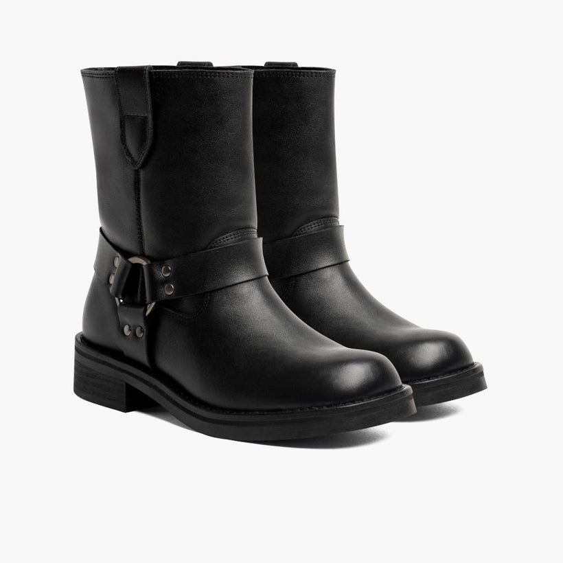 Outlaw Zwart Leather Boots voor Dames