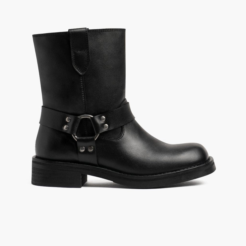 Outlaw Zwart Leather Boots voor Dames