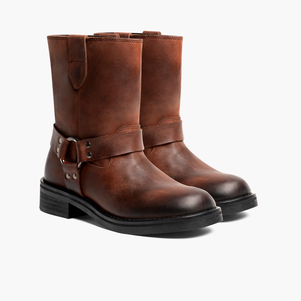 Brown Full-Grain leather Boots - Goodyear-welt constructie & neusdetail