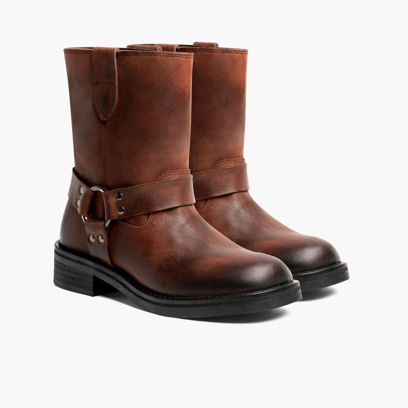 Outlaw Rust Bruin Leather Boots voor Dames