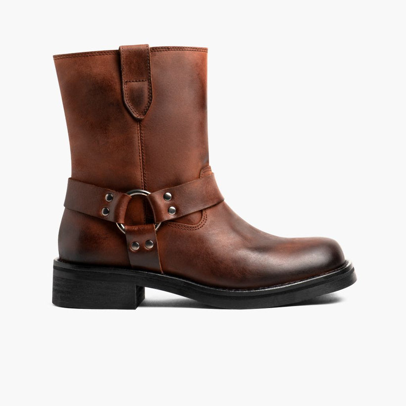 Outlaw Rust Bruin Leather Boots voor Dames