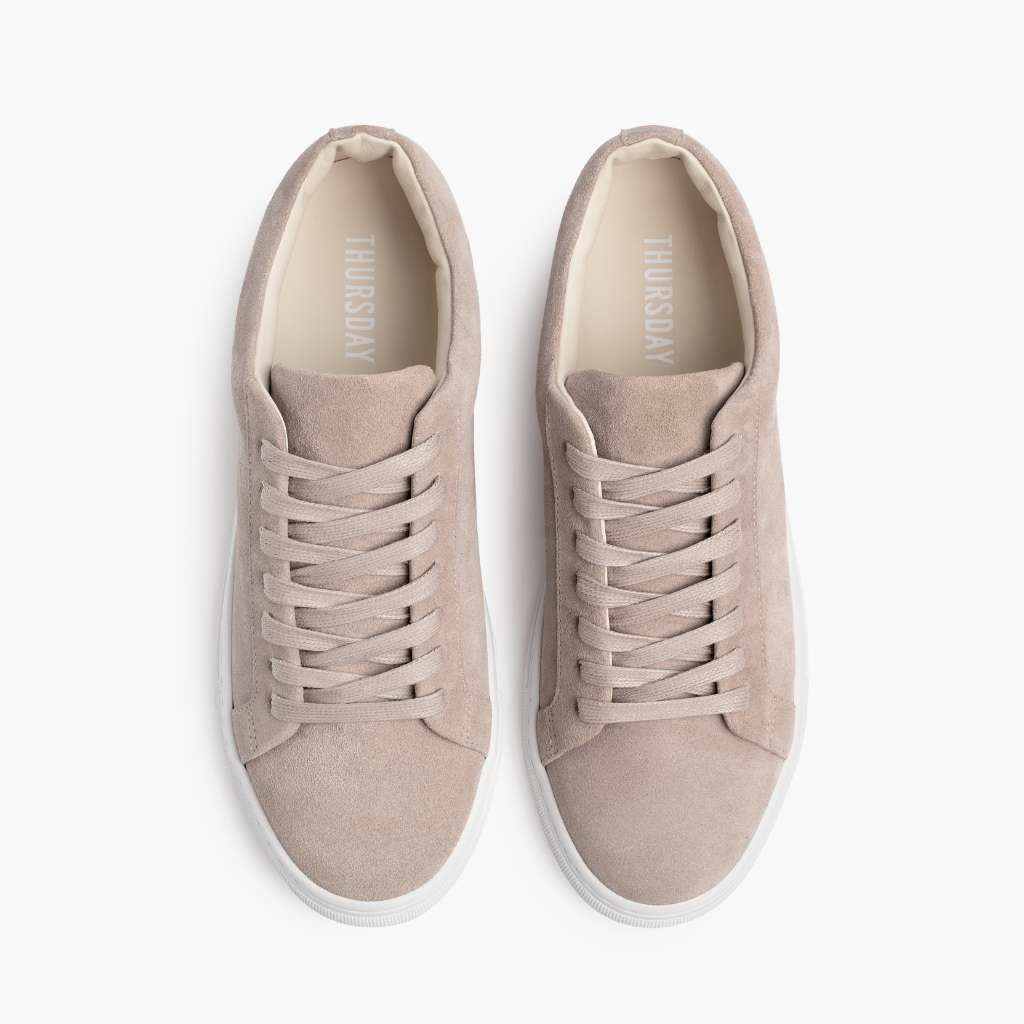 Premier Low Top Latte Leren sneakers voor Dames - Versterkte hielkap & precisie dubbele stiksels
