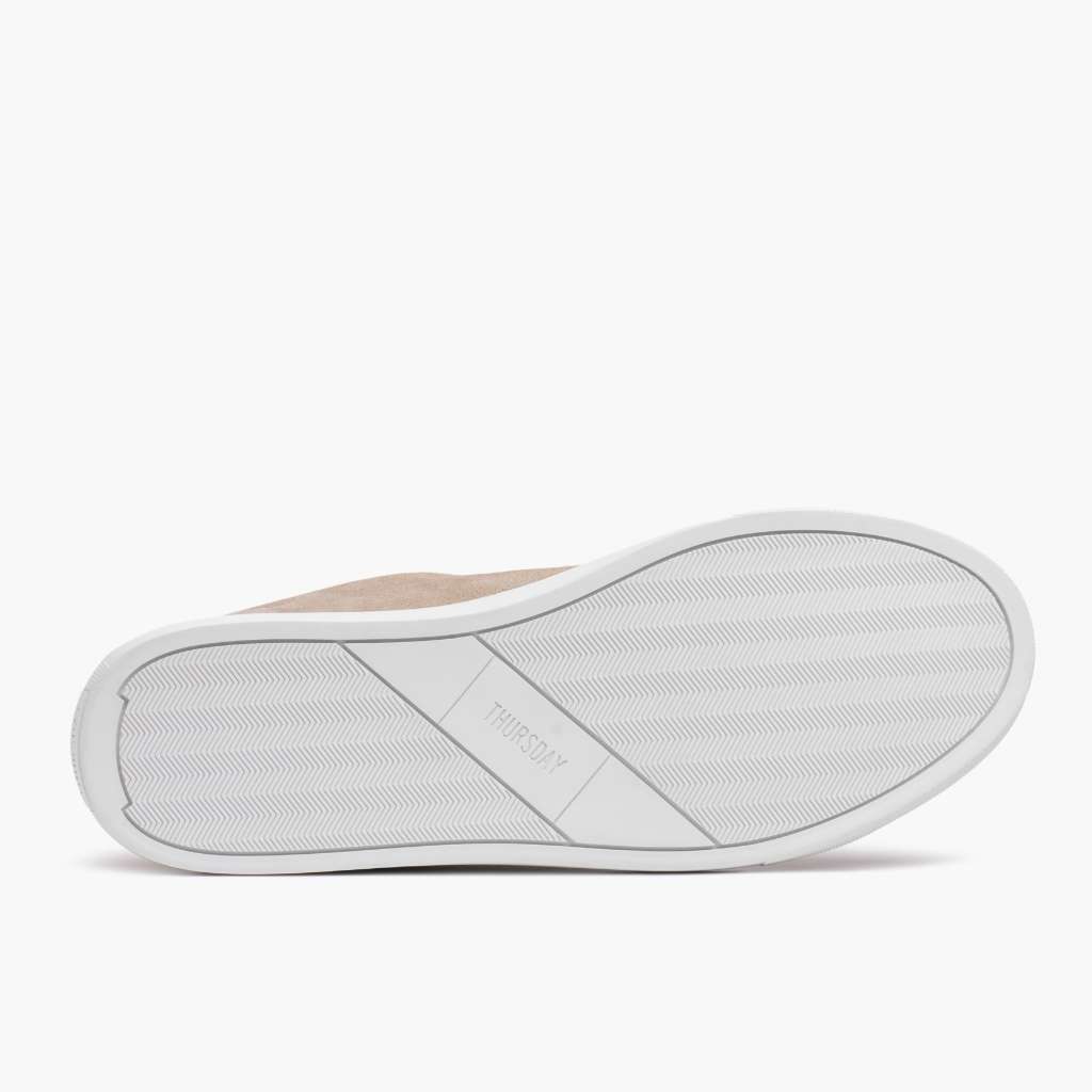 High-Traction Rubber Outsole & Lug Tread Pattern on Premier Low Top Latte Leren sneakers voor Dames