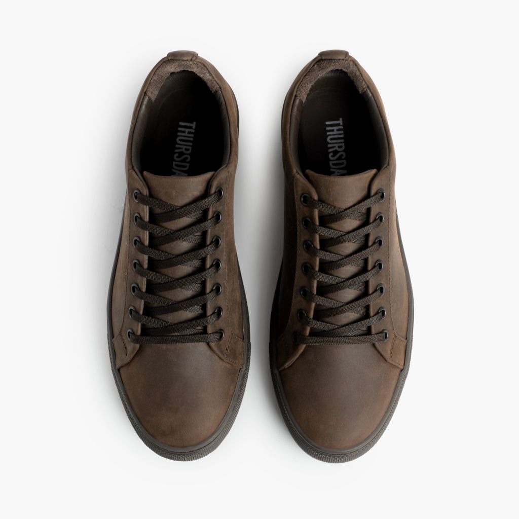 Premier Low Top Tobacco Leren sneakers voor Dames - Versterkte hielkap & precisie dubbele stiksels