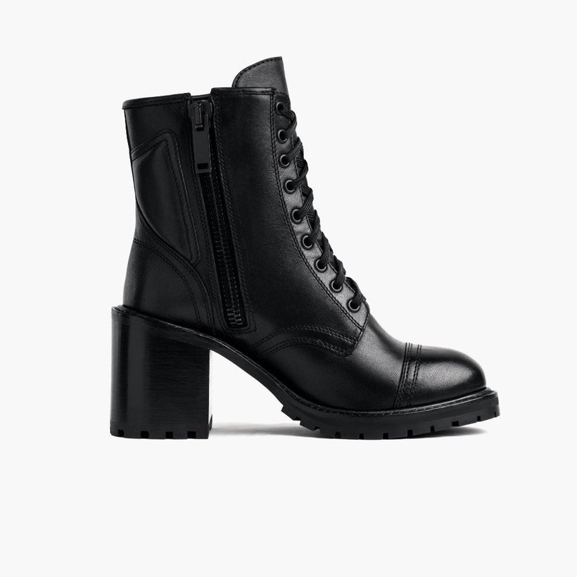 Rebel Zwart Leather Boots voor Dames