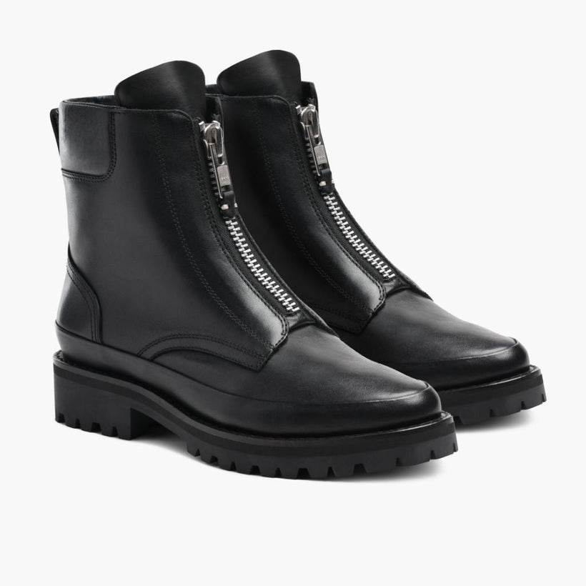 Ryder Zwart Leather Boots voor Dames