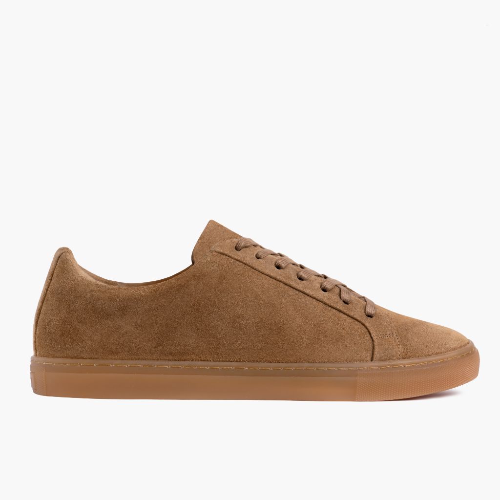 Camel Full-Grain leather Sneakers - Goodyear-welt constructie & neusdetail