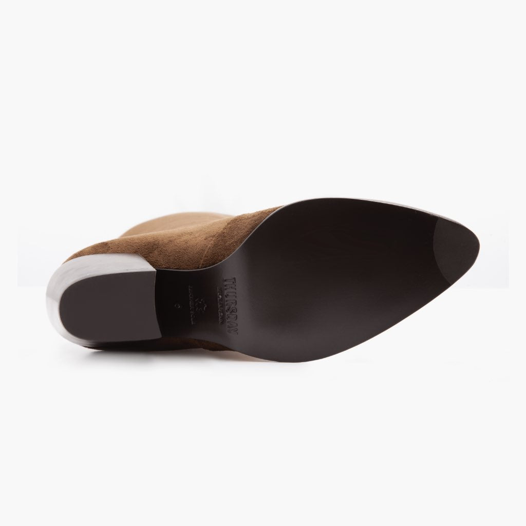 High-Traction Rubber Outsole & Lug Tread Pattern on Tempest Espresso Leren laarzen voor Dames