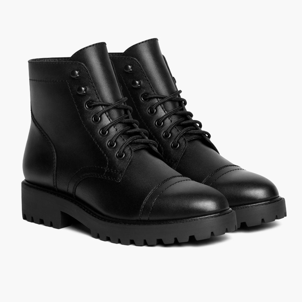 Black Full-Grain leather Boots - Goodyear-welt constructie & neusdetail