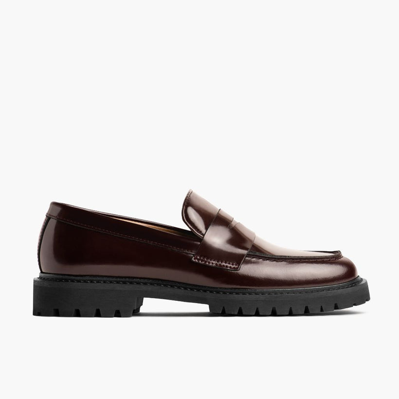 Penny Bordeaux Leather Boots voor Dames