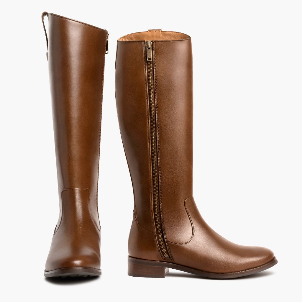 High-Traction Rubber Outsole & Lug Tread Pattern on Crown Cuero Leren laarzen voor Dames