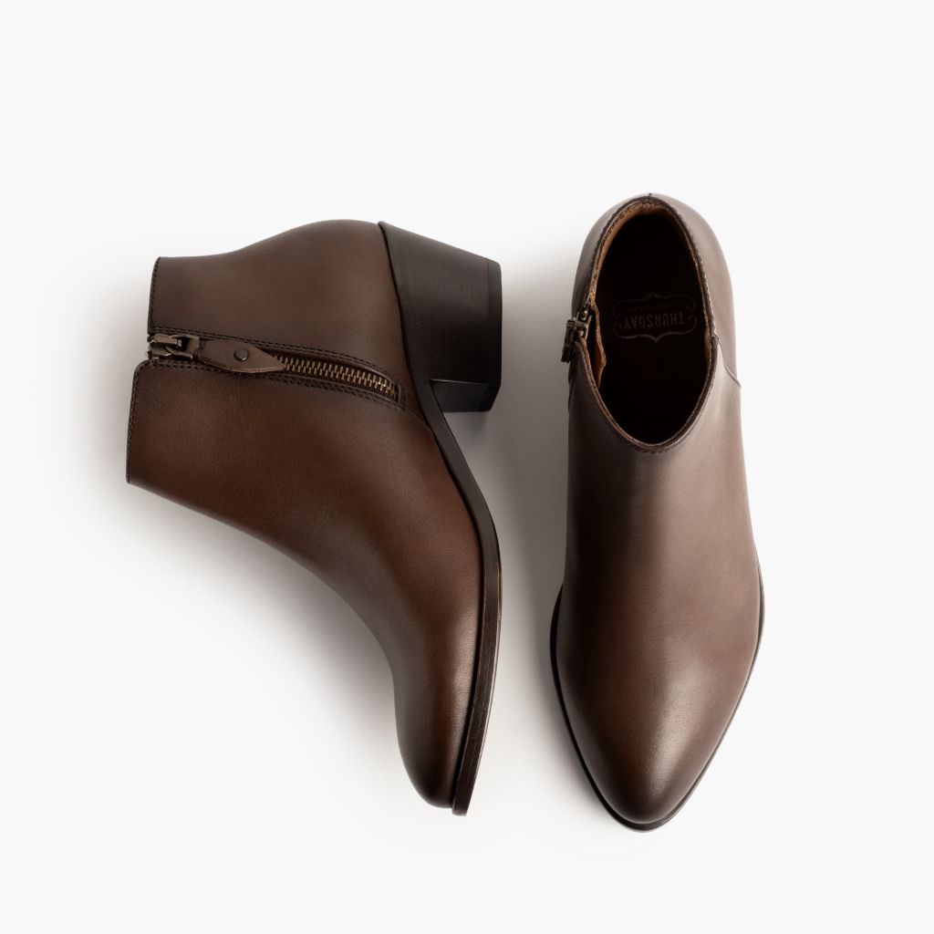 High-Traction Rubber Outsole & Lug Tread Pattern on Downtown Amaretto Leren laarzen voor Dames