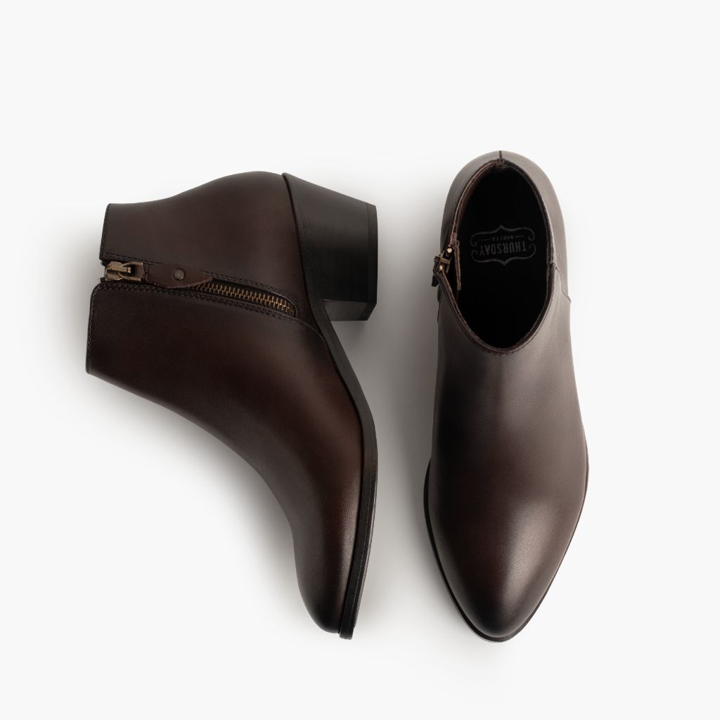 High-Traction Rubber Outsole & Lug Tread Pattern on Downtown Old English Leren laarzen voor Dames