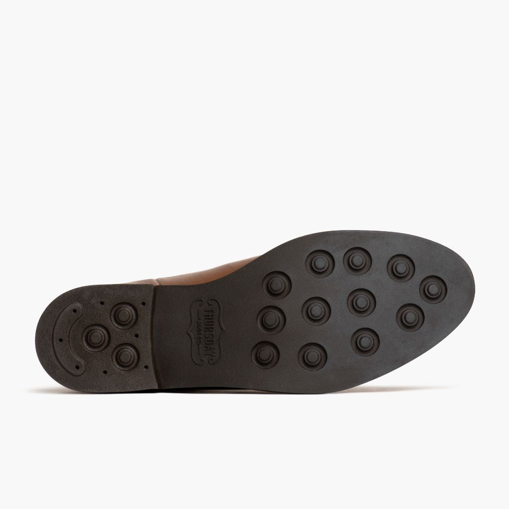 High-Traction Rubber Outsole & Lug Tread Pattern on Duchess Amber Wheat Leren laarzen voor Dames
