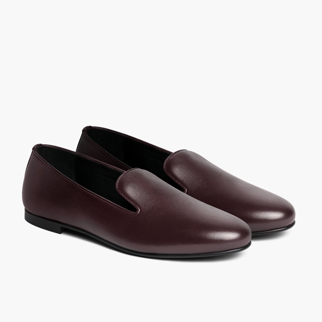 Eden Bordeauxrood Leren laarzen voor Dames in Burgundy Full-Grain Leather - Zijaanzicht | Online kopen