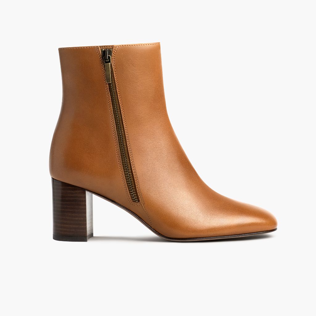 High Standard Toffee Leren laarzen voor Dames - Versterkte hielkap & precisie dubbele stiksels