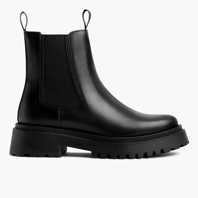 Legend Platform Zwart Leather Boots voor Dames
