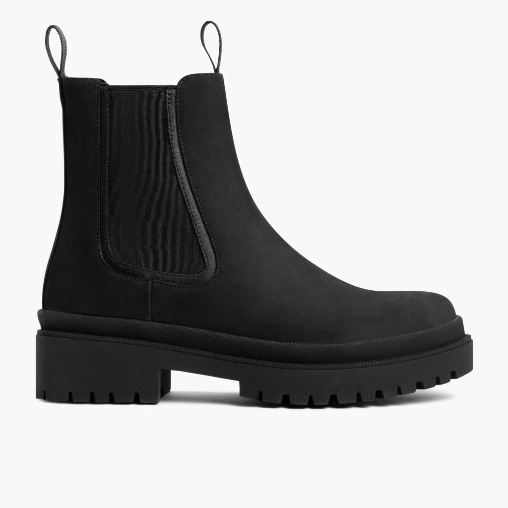 Legend Platform Zwart Matte Leren laarzen voor Dames in zwart rundleer - Zijaanzicht | Online kopen