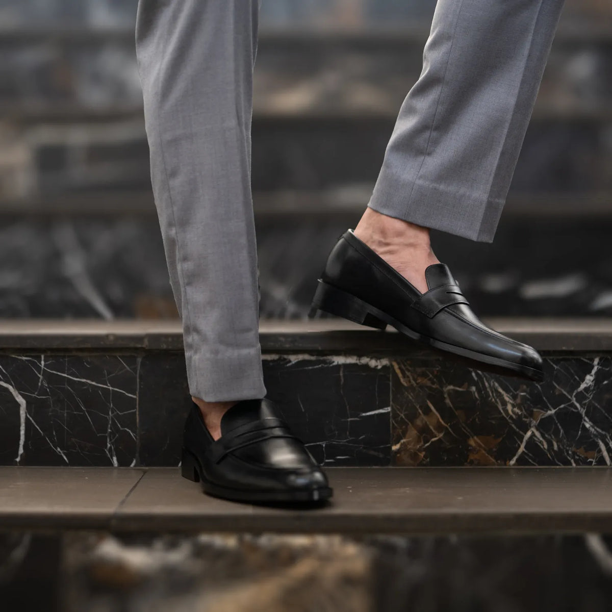 Orlaven Baxton Zwart Leren loafers voor Heren footwear image 10