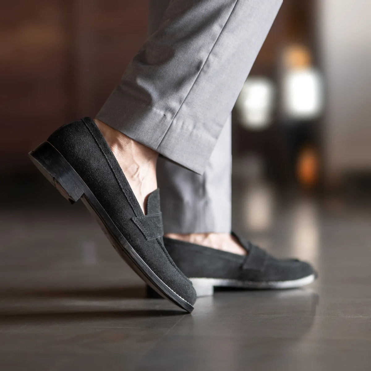 Orlaven Baxton Zwart Suede Leren loafers voor Heren footwear image 10