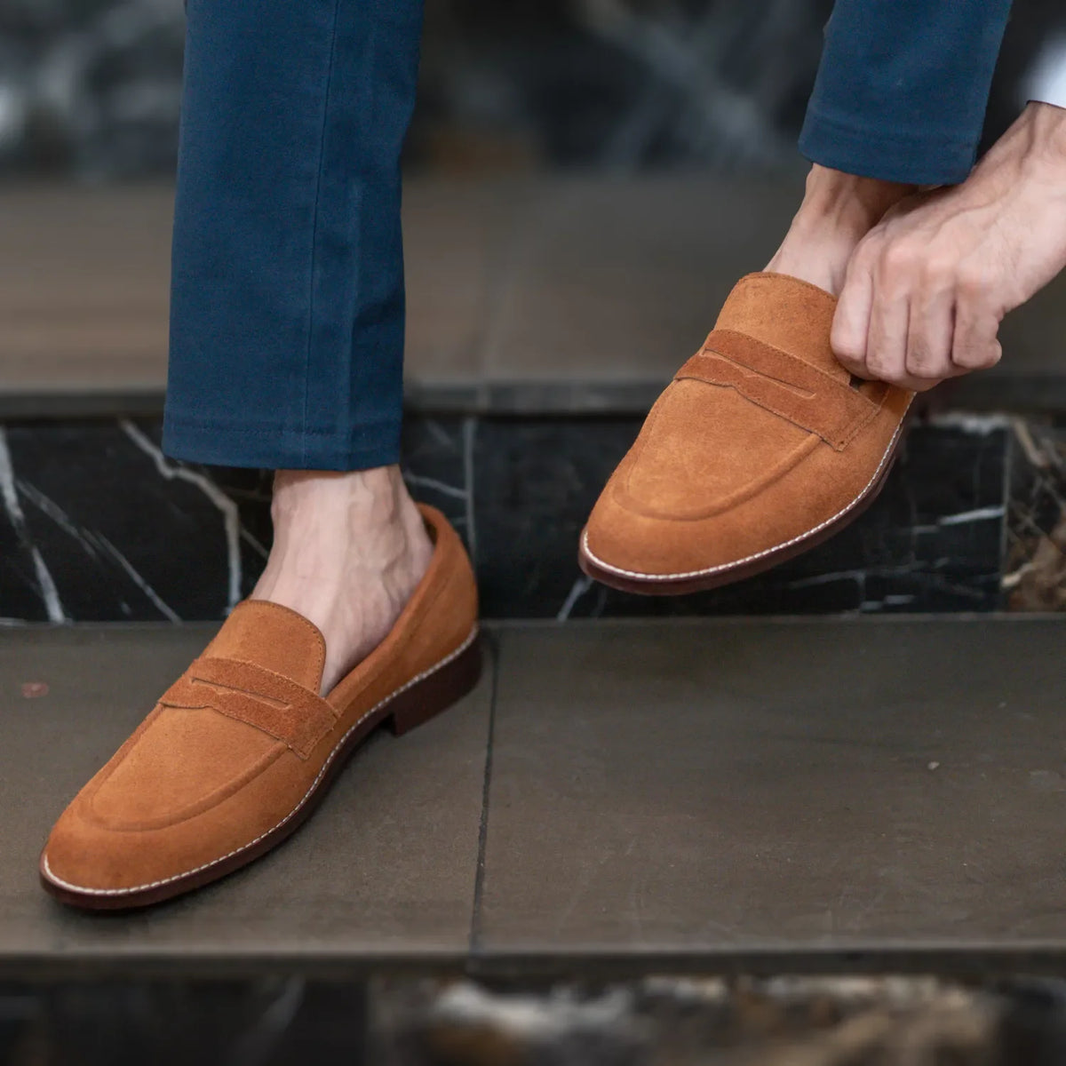 Orlaven Baxton Bruin Suede Leren loafers voor Heren footwear image 10