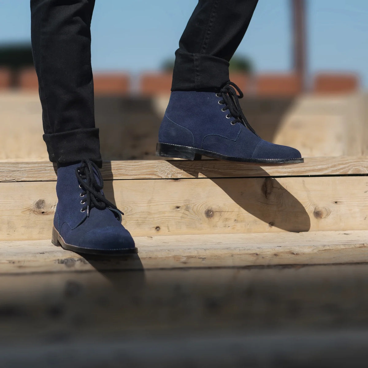 Orlaven Knight Derby Midnight Blauw Suede Leren laarzen voor Heren footwear image 10