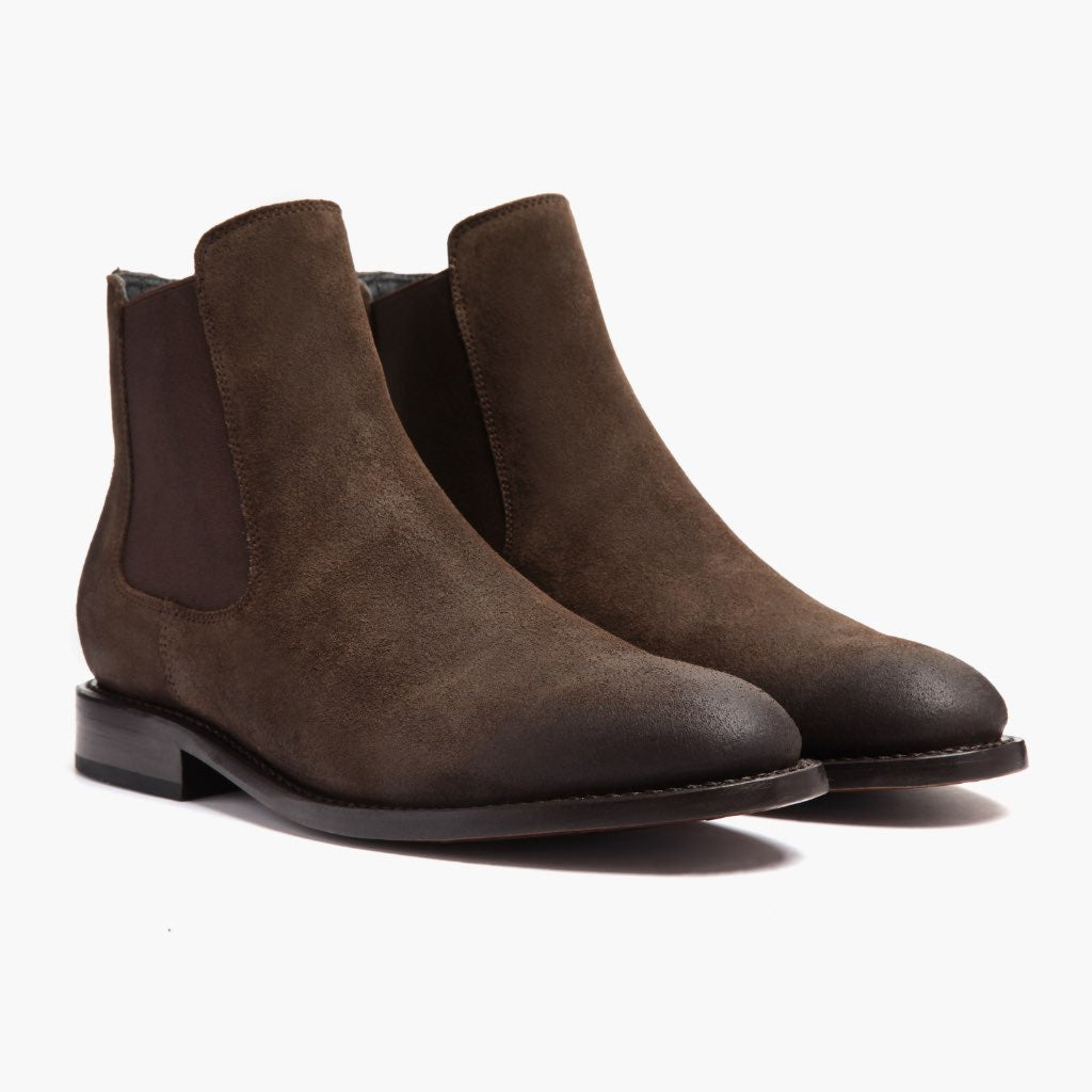 Cavalier Dark Bruin Leren laarzen voor Heren in Dark Brown Full-Grain Leather - Zijaanzicht | Online kopen
