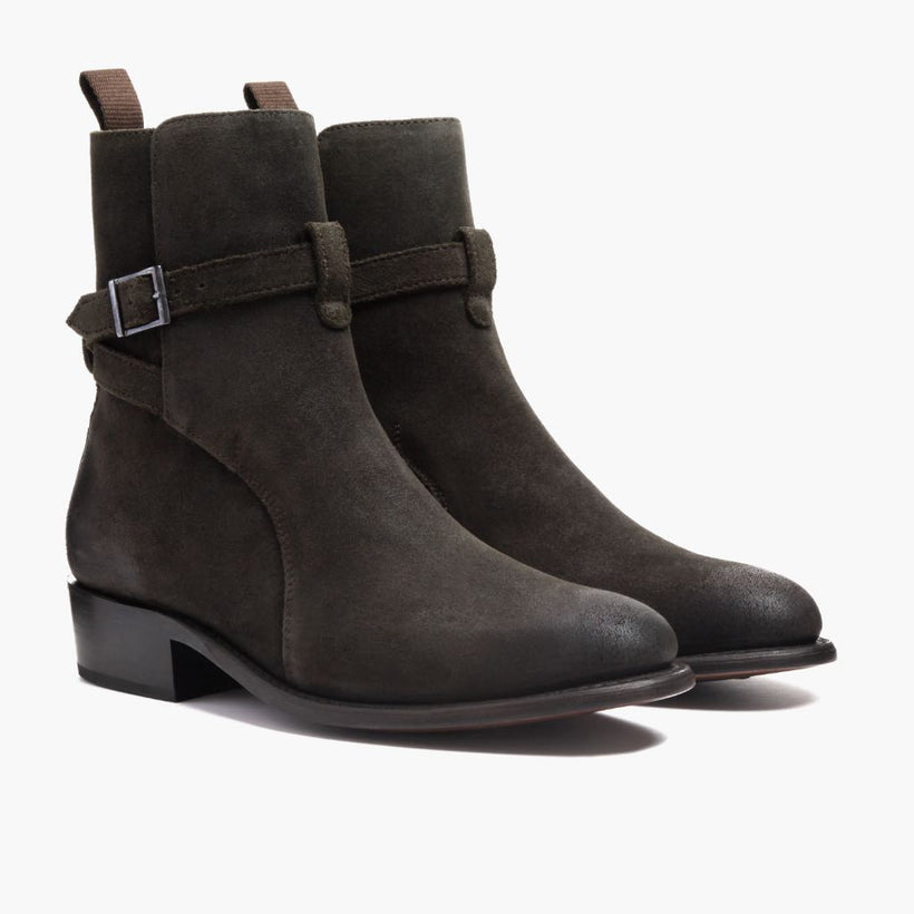 Rogue Dark Olive Suede Leather Boots voor Heren