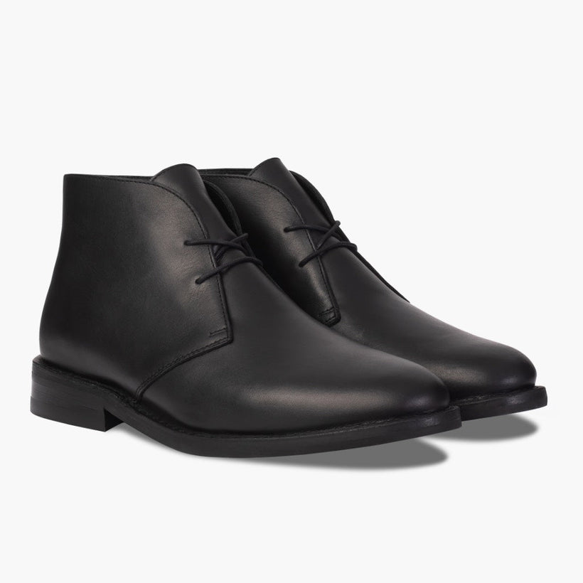 Scout Zwart Leather Boots voor Heren