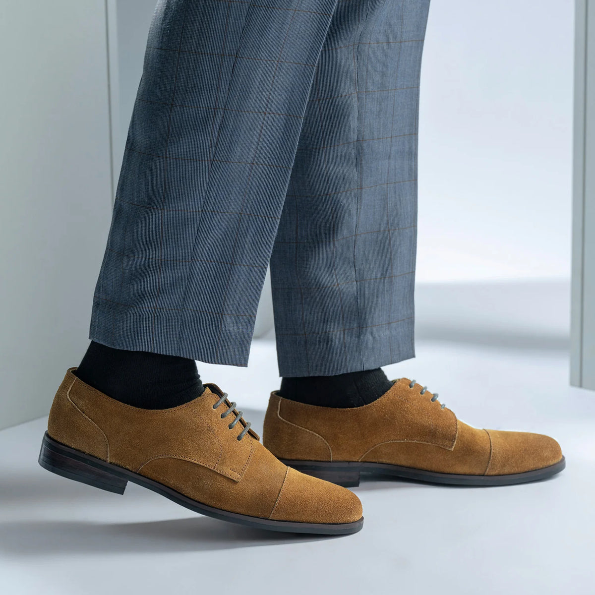 Styled On-Foot Perspective Demonstrating Ankle Fit & Silhouette on Model