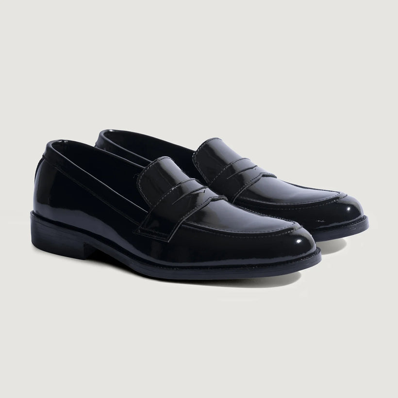 Baxton Zwart Patent Leather Loafers voor Heren